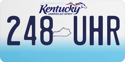 KY license plate 248UHR