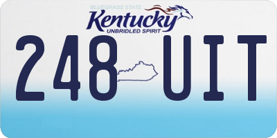 KY license plate 248UIT