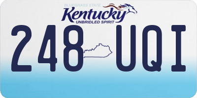 KY license plate 248UQI