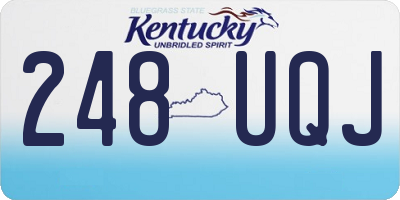 KY license plate 248UQJ