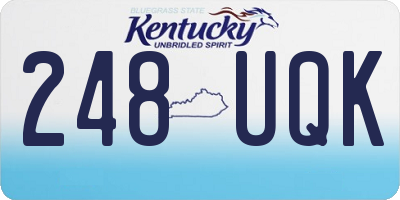KY license plate 248UQK