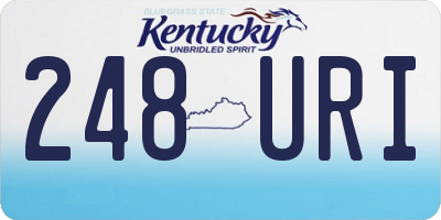 KY license plate 248URI