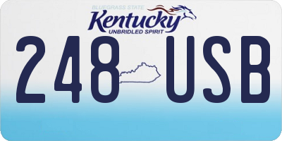 KY license plate 248USB