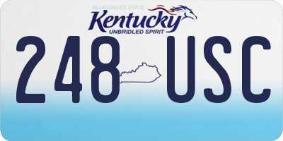 KY license plate 248USC