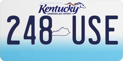 KY license plate 248USE