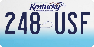 KY license plate 248USF