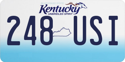 KY license plate 248USI