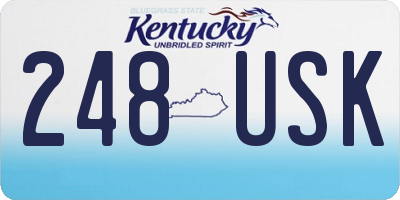 KY license plate 248USK