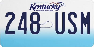 KY license plate 248USM