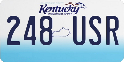 KY license plate 248USR