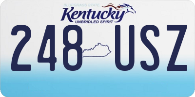 KY license plate 248USZ