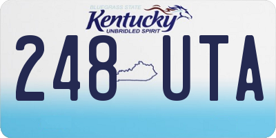 KY license plate 248UTA