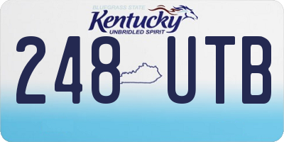 KY license plate 248UTB