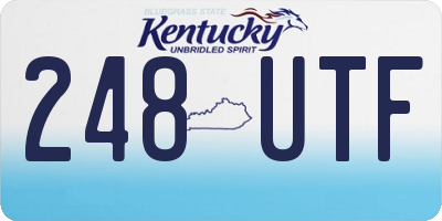 KY license plate 248UTF