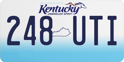 KY license plate 248UTI