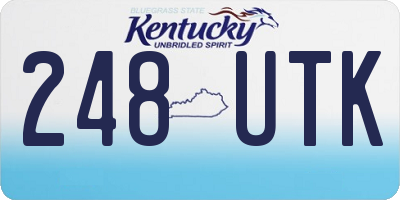 KY license plate 248UTK