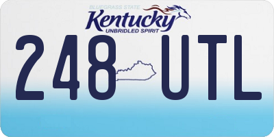 KY license plate 248UTL