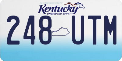 KY license plate 248UTM