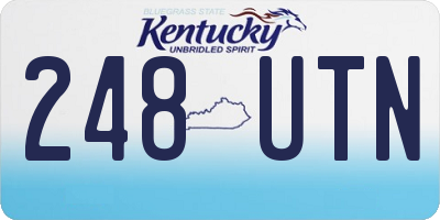 KY license plate 248UTN