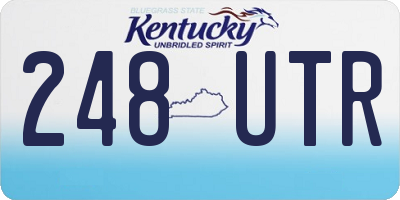 KY license plate 248UTR