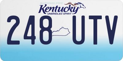 KY license plate 248UTV