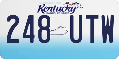 KY license plate 248UTW