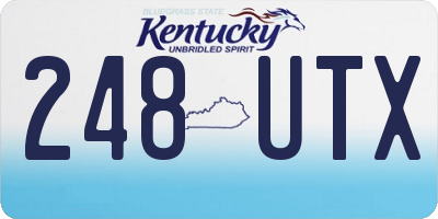 KY license plate 248UTX