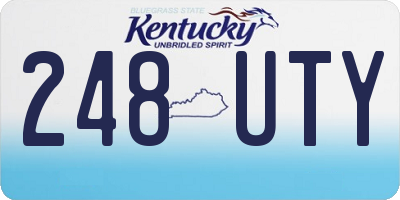 KY license plate 248UTY