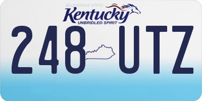 KY license plate 248UTZ