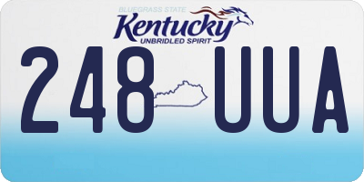 KY license plate 248UUA