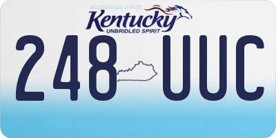 KY license plate 248UUC