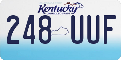 KY license plate 248UUF