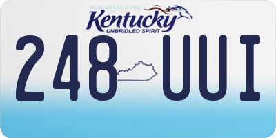 KY license plate 248UUI