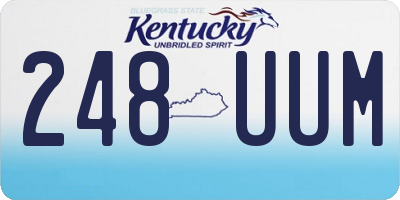 KY license plate 248UUM