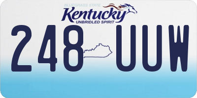 KY license plate 248UUW
