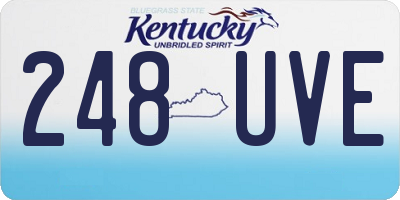 KY license plate 248UVE