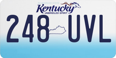 KY license plate 248UVL