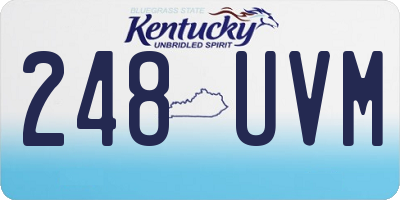 KY license plate 248UVM