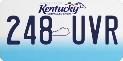 KY license plate 248UVR