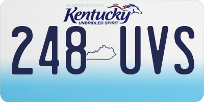 KY license plate 248UVS