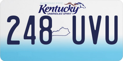 KY license plate 248UVU