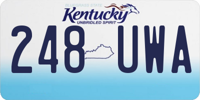 KY license plate 248UWA