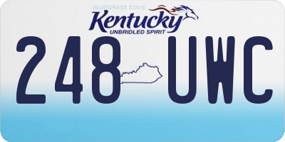 KY license plate 248UWC