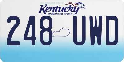 KY license plate 248UWD
