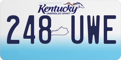 KY license plate 248UWE