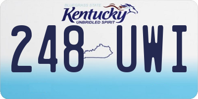 KY license plate 248UWI