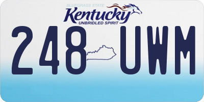 KY license plate 248UWM