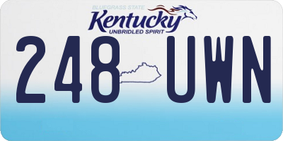 KY license plate 248UWN