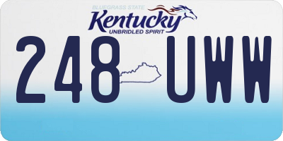 KY license plate 248UWW