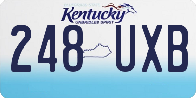 KY license plate 248UXB